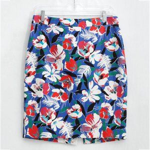 J. Crew Basketweave Floral Pencil Skirt 6
